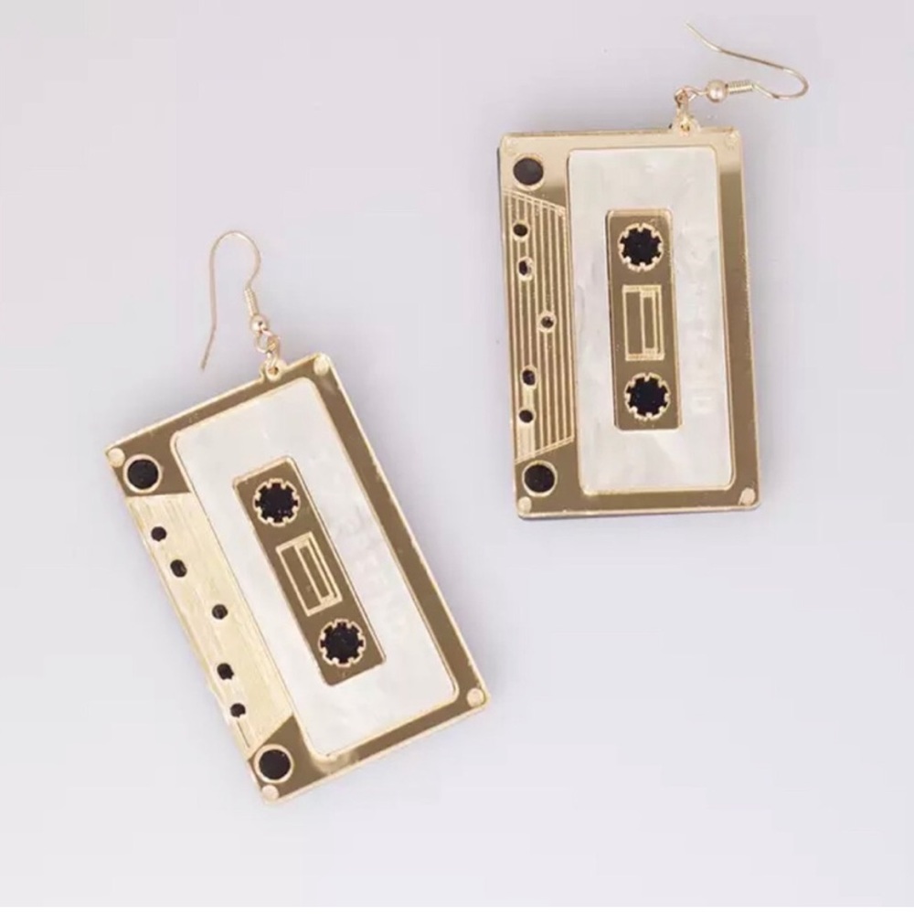 Vintage cassette retro 80’s 90’s Y2K earrings